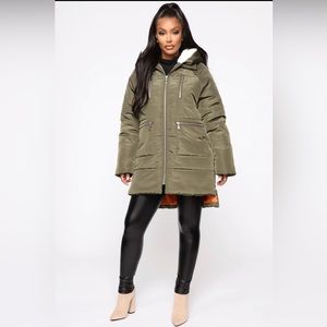 Olive Puffer Jacket